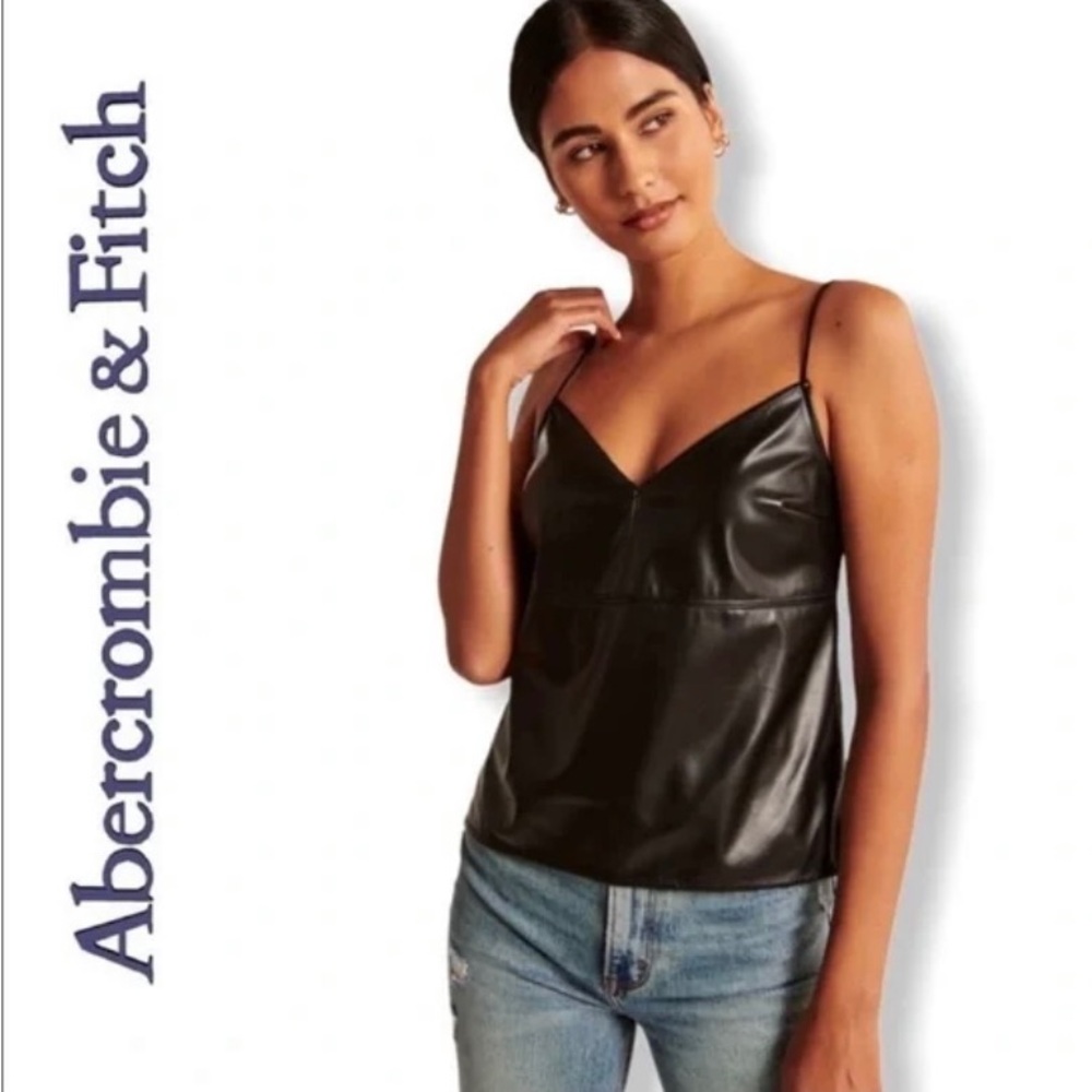 Abercrombie and Fitch Black Faux
Leather Tank Size Small